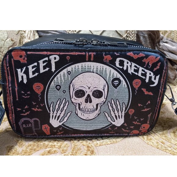 👉LAST CHANCE‼️ Halloween Ready "Keep Kreepy" Skeleton Crossbody Pouch - Picture 2 of 14
